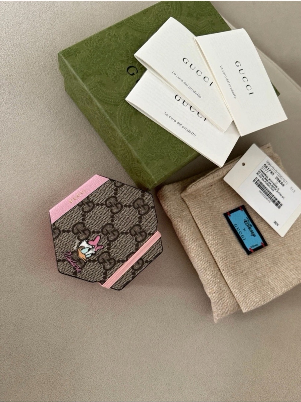 Gucci Disney pink notes